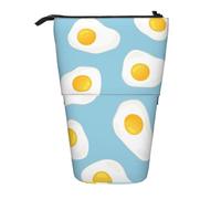 gawuoab Fried Eggs Seamless Patterntelescopic Pencil Bag Holder Stand up Pencil case