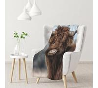 gawuoab Highland Cow Scottish Wildlife Soft Cozy Blankets Throw Flannel Blanket for Couch