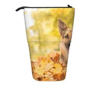gawuoab Maple German Shepherd Dogtelescopic Pencil Bag Holder Stand up Pencil case