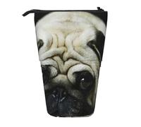 gawuoab Pug Sad Dogs Dogs Sad Pug Pets Pugtelescopic Pencil Bag Holder Stand up Pencil case