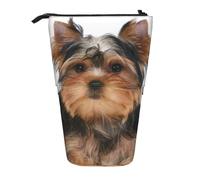 gawuoab Yorkshire Terrier Lies On Whitetelescopic Pencil Bag Holder Stand up Pencil case