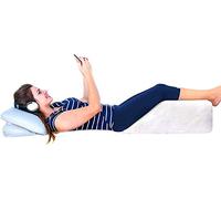 GAX Sports Leg positioner Elevation Wedge Pillow Upholstery Foam Hypoallergenic Reduce Stress on Spine, Hip & Knee Washable Quilted Cover Support for Side and Back Sleepers (Pack of 1)