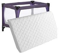Gax Sports New Baby Cot Foam Mattress Extra Thick Depth Quilted Fits Most Graco/M&P Toddler Travel Cots, Breathable and Anti Allergenic Water Resistant (140 x 70 x 7.5 cm)