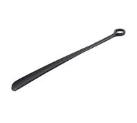 GAXAETR 18.5 Inch Extra Long Plastic Shoe Horn Curved for Easy Wearing | Long curved head reduces bending while guiding your foot into place; plastic and compact top loop for hanging.