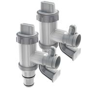 GAXAETR Pool Hose Adapter with Plunger Valve for Above Ground Pools GPH | Includes safety clip for secure hose connections and accepts 1.25 in or 1.5 in hoses for flexible setup.