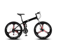 Gaxcent 24/26 Inch Folding Road Bike Adult, 21 Speed Folding Bike, Carbon Steel Bicycle, Adjustable Seat Height, Urban Cycling, For Adults, Girls, Boys,Black,24Zoll 21 Gänge