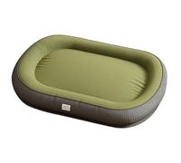 Gaxcent High Edge Dog Bed Large Dogs, Thickening Dog Sofa Oval Anti-Anxiety Calming Pet Bed with Supportive Foam Soft Cotton Dog Bed,Green,XXL