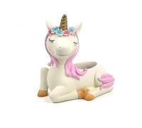 Gaxcent Unicorn Flower Pot Succulent Planter Cute Cartoon Desktop Planter Pot Ceramic Succulent Vase Statue Planter Home Garden Decor for Home Office Balcony,Pink