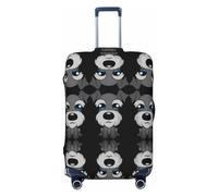 Gaxfjru Adorable Schnauzer Print Travel Luggage Cover Suitcase Cover Protector Suitcase Washable Baggage Covers Anti-Scratch