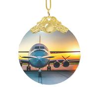 GaxfjRu Aircraft Plane At Sunsets Xmas Home Decorations Ornaments, Hanging Christmas Tree Gift Pendant For Holiday Cheer