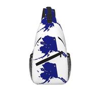GaxfjRu Alaska state Flag Map print Crossbody Bag for Women Men Sling Bag for Travel Hiking Crossbody Sling Backpack