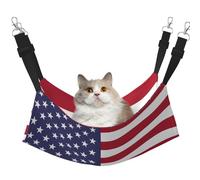 GaxfjRu American Flag Adjustable Cat Bed Hammock Perch For Window, Cozy Velvet Pet Sleeper And Lounge For Kittens