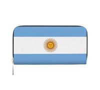 GaxfjRu Argentine flag print Men's Vintage Look Leather Long Wallet Checkbook Wallets,Ladies Credit Card Holder