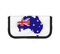 GaxfjRu Australian Flag Map Cute Dot Canvas Pencil Pouch Organized Storage for Picnics & Daily Use Makeup Pouch, Pencil Holder