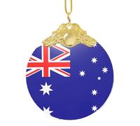 GaxfjRu Australian Flag Xmas Home Decorations Ornaments, Hanging Christmas Tree Gift Pendant For Holiday Cheer
