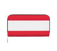 GaxfjRu Austrian Flag Print Small Leather Wallet for Women, Ladies Credit Card Holder Women's Pocket Purse
