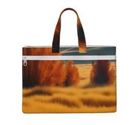 GaxfjRu Autumn Golden Grass Landscape print Tote Bag Canvas Laptop Bag for Women Casual Work Bags for Travel, Office, College