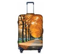 GaxfjRu Autumn Leaves Printed Suitcase Skin, Durable Baggage Wrap, High Elasticity Travel Sleeve, for Suitcase Safety