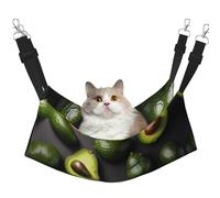 GaxfjRu Avocado Fruit Pattern Adjustable Cat Bed Hammock Perch For Window, Cozy Velvet Pet Sleeper And Lounge For Kittens