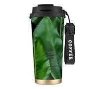GaxfjRu Banana Leaves 20 Oz with Lid, Vacuum Insulated Stainless Steel Coffee Mug, Tumbler for Hot and Cold Drinks