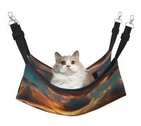 GaxfjRu Beach Maui Hawaii Sunset Sea Waves Clouds Adjustable Cat Bed Hammock Perch For Window, Cozy Velvet Pet Sleeper And Lounge For Kittens
