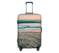 GaxfjRu Beach Sunset Theme Printed Suitcase Skin, Durable Baggage Wrap, High Elasticity Travel Sleeve, for Suitcase Safety