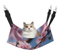 GaxfjRu Beautiful Cherry Blossoms Adjustable Cat Bed Hammock Perch For Window, Cozy Velvet Pet Sleeper And Lounge For Kittens