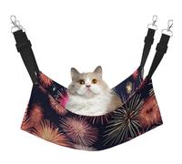 GaxfjRu Beautiful Firework Adjustable Cat Bed Hammock Perch For Window, Cozy Velvet Pet Sleeper And Lounge For Kittens