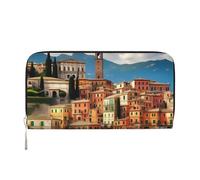 GaxfjRu beautiful Italy print Men's Vintage Look Leather Long Wallet Checkbook Wallets,Ladies Credit Card Holder