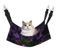 GaxfjRu Beautiful Purple Butterfly Adjustable Cat Bed Hammock Perch For Window, Cozy Velvet Pet Sleeper And Lounge For Kittens