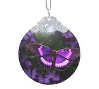 GaxfjRu Beautiful Purple Butterfly Xmas Home Decorations Ornaments, Hanging Christmas Tree Gift Pendant For Holiday Cheer