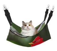 GaxfjRu Beautiful Red Birds Adjustable Cat Bed Hammock Perch For Window, Cozy Velvet Pet Sleeper And Lounge For Kittens