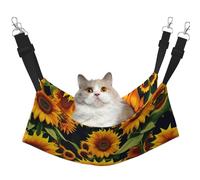 GaxfjRu Beautiful Sunflower Adjustable Cat Bed Hammock Perch For Window, Cozy Velvet Pet Sleeper And Lounge For Kittens