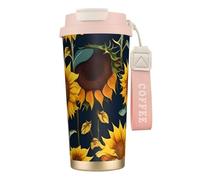 GaxfjRu Beautiful Sunflower Print 20 Oz with Lid, Vacuum Insulated Stainless Steel Coffee Mug, Tumbler for Hot and Cold Drinks