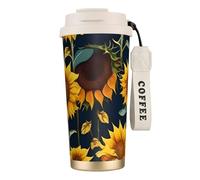 GaxfjRu Beautiful Sunflower Print 20 Oz with Lid, Vacuum Insulated Stainless Steel Coffee Mug, Tumbler for Hot and Cold Drinks