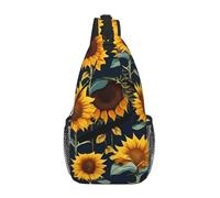 GaxfjRu Beautiful sunflower print print Crossbody Bag for Women Men Sling Bag for Travel Hiking Crossbody Sling Backpack