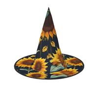 GaxfjRu Beautiful Sunflower Print Print Halloween Witch Hat, Witch Costume Accessory For Halloween Cosplay Party Holiday Decoration 3pcs