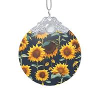 GaxfjRu Beautiful Sunflower Print Xmas Home Decorations Ornaments, Hanging Christmas Tree Gift Pendant For Holiday Cheer