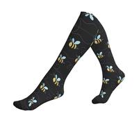 GaxfjRu Bees Compression Socks for Men and Women - Support for Everyday Wear, Diabetic and Neuropathy Socks