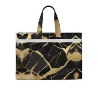 GaxfjRu black marble texture gold print Tote Bag Canvas Laptop Bag for Women Casual Work Bags for Travel, Office, College