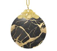 GaxfjRu Black Marble Texture Gold Xmas Home Decorations Ornaments, Hanging Christmas Tree Gift Pendant For Holiday Cheer