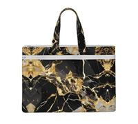 GaxfjRu black marble texture golden print Tote Bag Canvas Laptop Bag for Women Casual Work Bags for Travel, Office, College