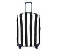 Gaxfjru Black & White Stripe Print Travel Luggage Cover Suitcase Cover Protector Suitcase Washable Baggage Covers Anti-Scratch