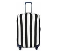 Gaxfjru Black & White Stripe Print Travel Luggage Cover Suitcase Cover Protector Suitcase Washable Baggage Covers Anti-Scratch