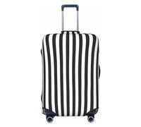 Gaxfjru Black & White Stripe Print Travel Luggage Cover Suitcase Cover Protector Suitcase Washable Baggage Covers Anti-Scratch
