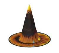 GaxfjRu Bloom Sunflower Print Halloween Witch Hat, Witch Costume Accessory For Halloween Cosplay Party Holiday Decoration 3pcs