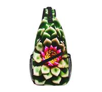 GaxfjRu Blooming Cactus Flower print Crossbody Bag for Women Men Sling Bag for Travel Hiking Crossbody Sling Backpack