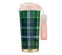 GaxfjRu Blue Scottish Tartan 20 Oz with Lid, Vacuum Insulated Stainless Steel Coffee Mug, Tumbler for Hot and Cold Drinks