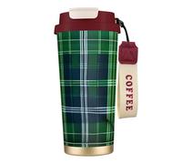 GaxfjRu Blue Scottish Tartan 20 Oz with Lid, Vacuum Insulated Stainless Steel Coffee Mug, Tumbler for Hot and Cold Drinks
