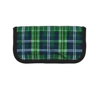 GaxfjRu Blue Scottish Tartan Cute Dot Canvas Pencil Pouch Organized Storage for Picnics & Daily Use Makeup Pouch, Pencil Holder